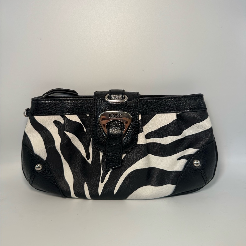 New York & Company Zebra Pattern Clutch